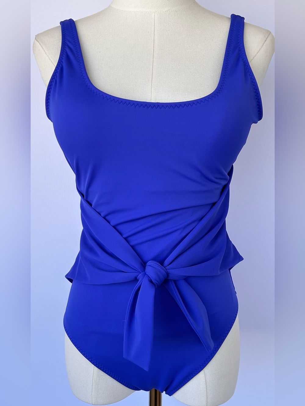 Fabletics Women’s Scoop Tie‎ Back Shaping 1-Piece Swimsuit Extreme Royal Small